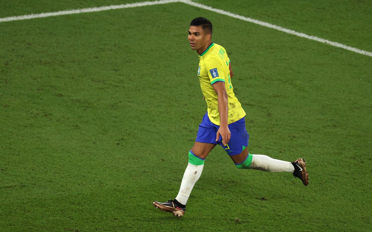 Casemiro marcou o gol da vitória do Brasil sobre a Suíça - Adrian DENNIS / AFP