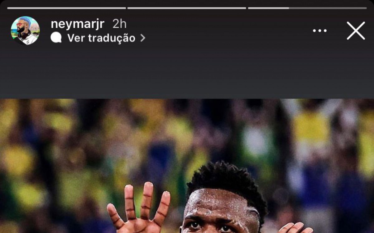 Agradecimento de Neymar pela homenagem de Vinicius J&uacute;nior