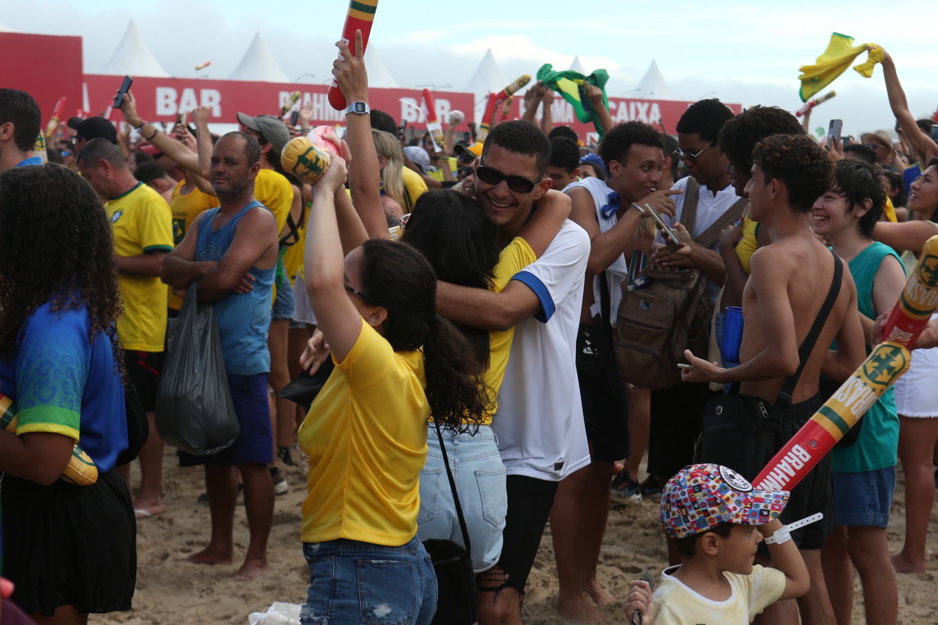 Fifa Fan Fest, em Copacabana, durante o jogo do Brasil pela Copa do Mundo - Cleber Mendes/ Ag&ecirc;ncia O Dia