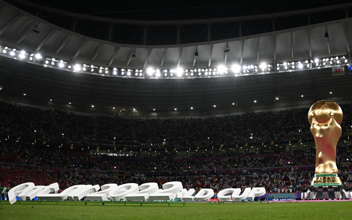 Ahmad Bin Ali Stadium foi o palco do jogo entre Pa&iacute;s de Gales e Inglaterra  