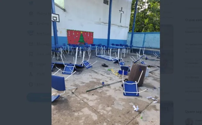 MG: escola é depredada e tem paredes pichadas com suásticas, símbolo do nazismo