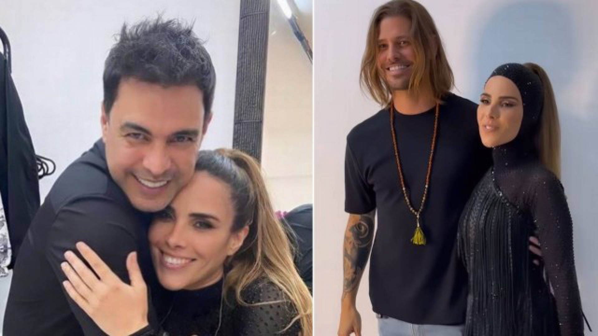 Zezé Di Camargo e Wanessa Camargo. Ao lado, Dado Dolabella e Wanessa - Reprodução Internet