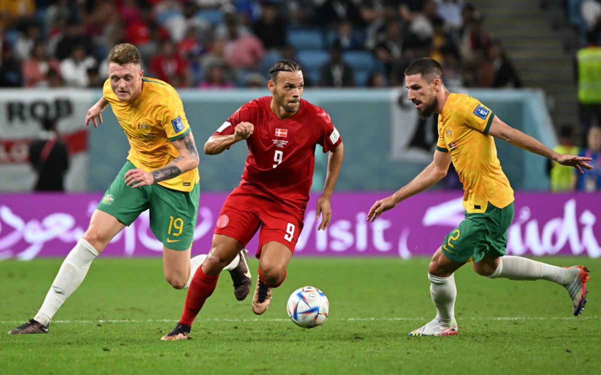 Austr&aacute;lia e Dinamarca se enfrentaram na &uacute;ltima rodada do Grupo D