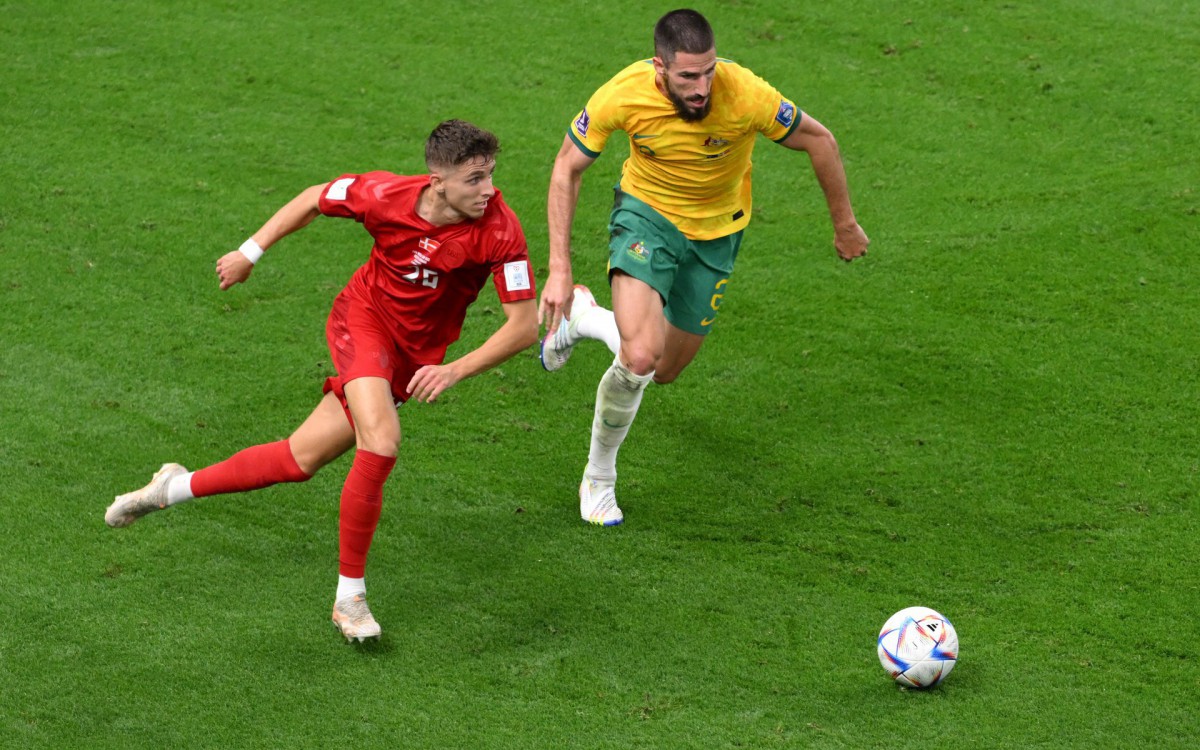 Austr&aacute;lia e Dinamarca se enfrentaram na &uacute;ltima rodada do Grupo D