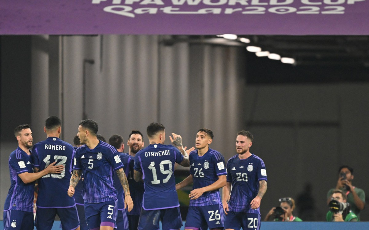 A Argentina dominou a Pol&ocirc;nia durante todo o jogo