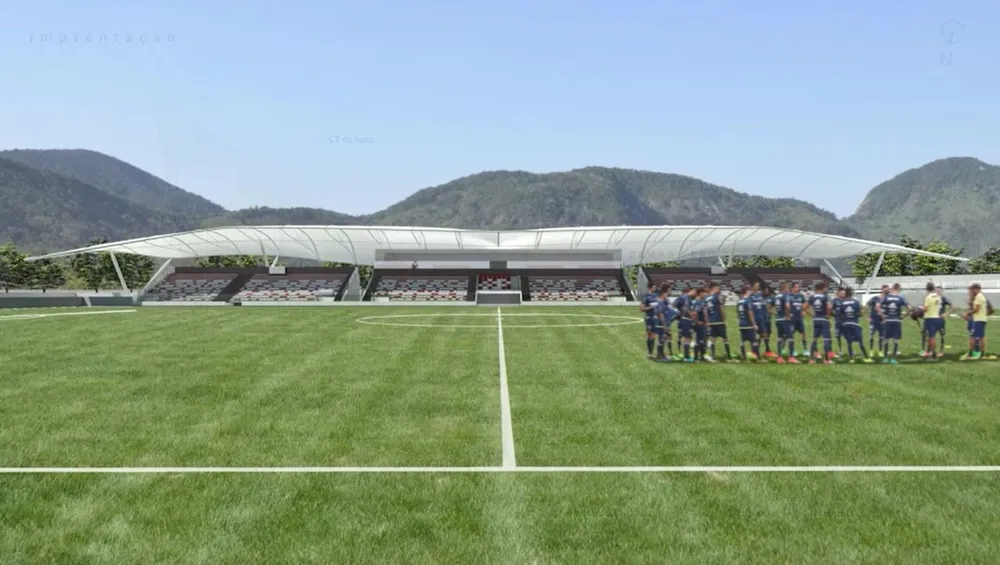 Projeto do miniestádio do Flamengo no CT Ninho do Urubu - Divulgação