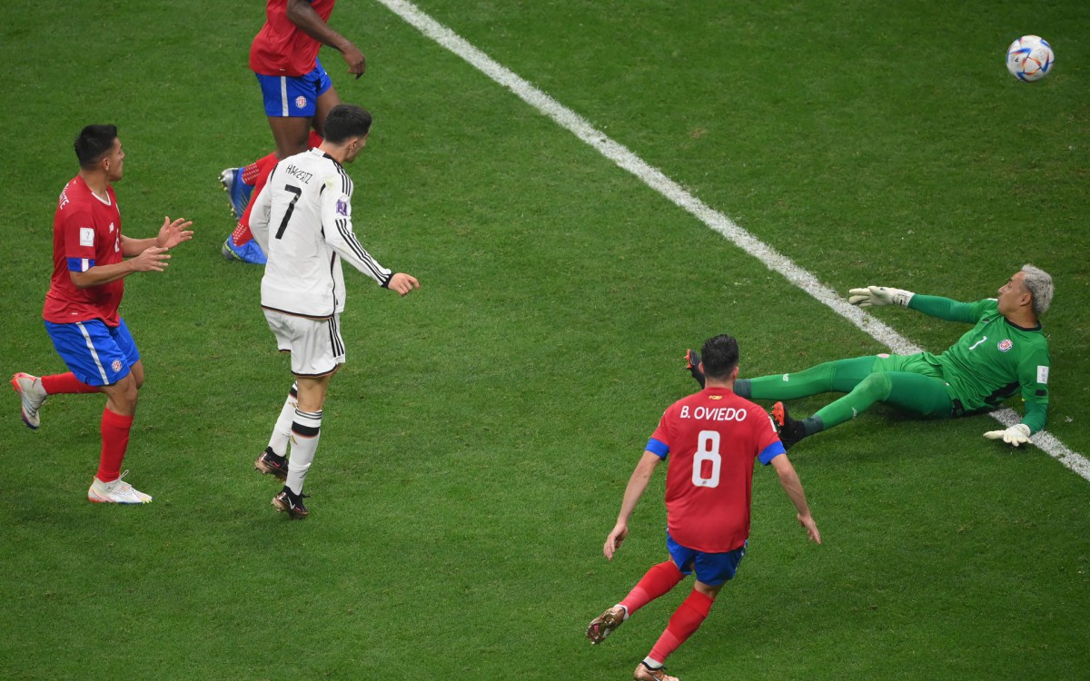 A alergia da Costa Rica com a virada durou pouco. Menos de cinco minutos depois, Havertz deixou tudo igual no marcador 