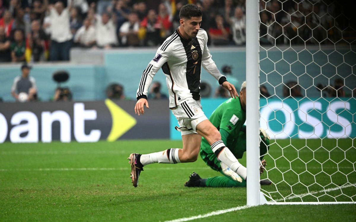 Havertz botou a Alemanha em vantagem no marcador ao fazer o terceiro