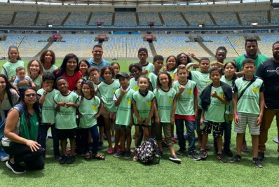 Crianças de Belford Roxo visitam o Maracanã pela primeira vez