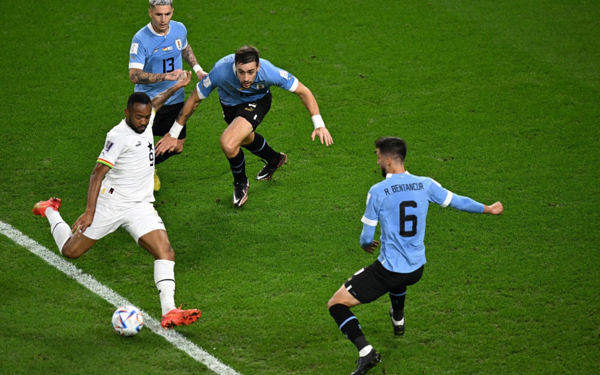 Uruguai e Gana disputaram uma das duas vagas do Grupo H para as oitavas de final da Copa do Mundo