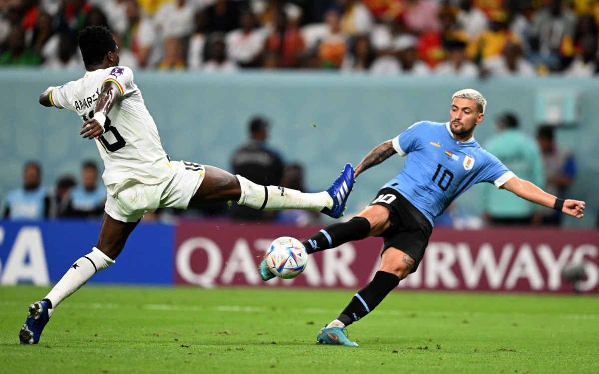 Copa 2022: Uruguai vence Gana por 2 a 0, mas é eliminado do torneio