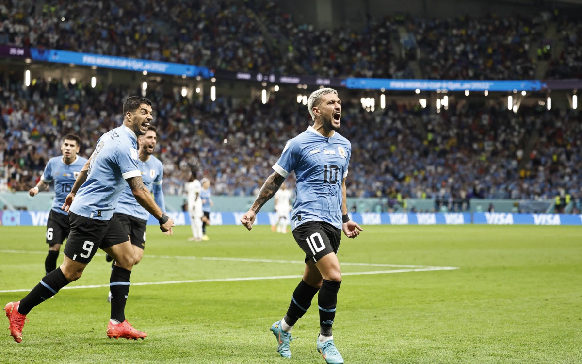 Uruguai e Gana disputaram uma das duas vagas do Grupo H para as oitavas de final da Copa do Mundo