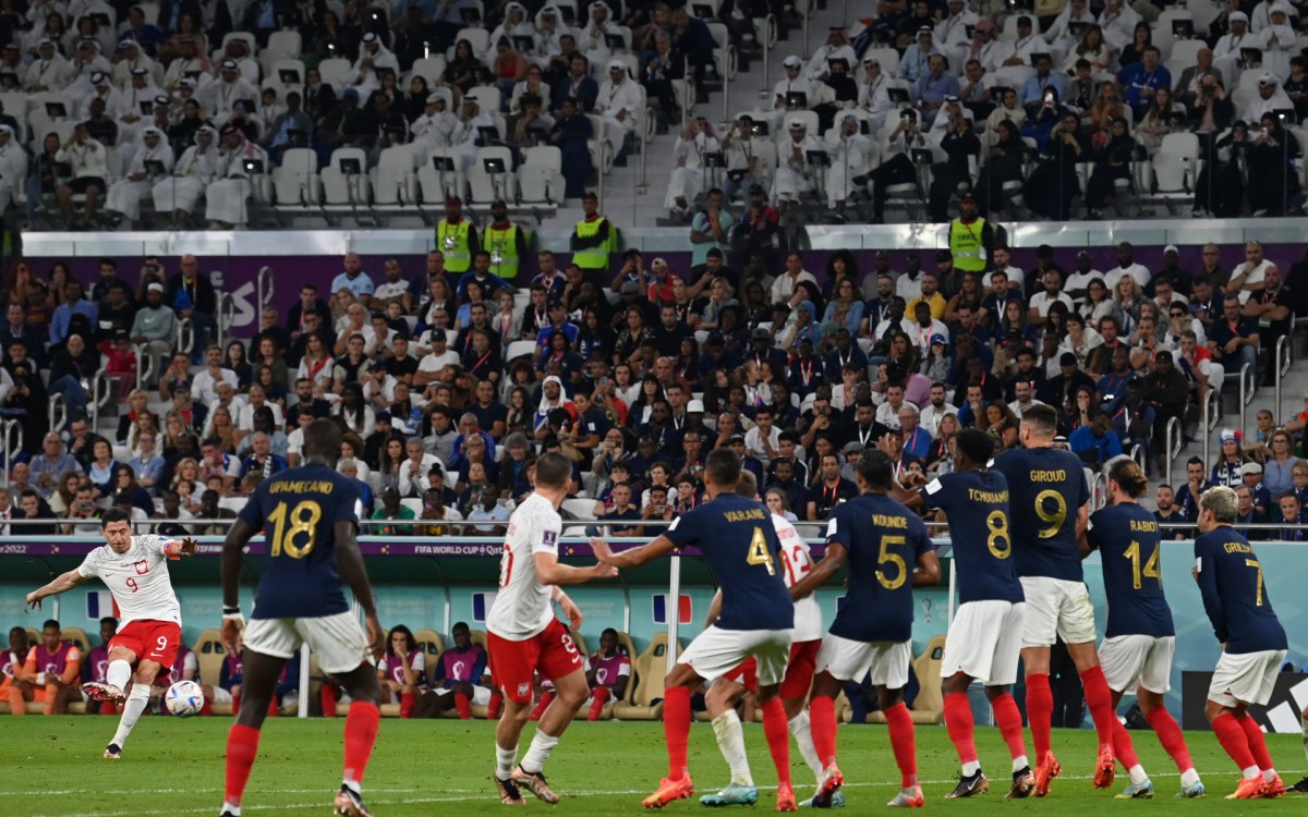 Fran&ccedil;a e Pol&ocirc;nia se enfrentaram pelas oitavas de final da Copa do Mundo