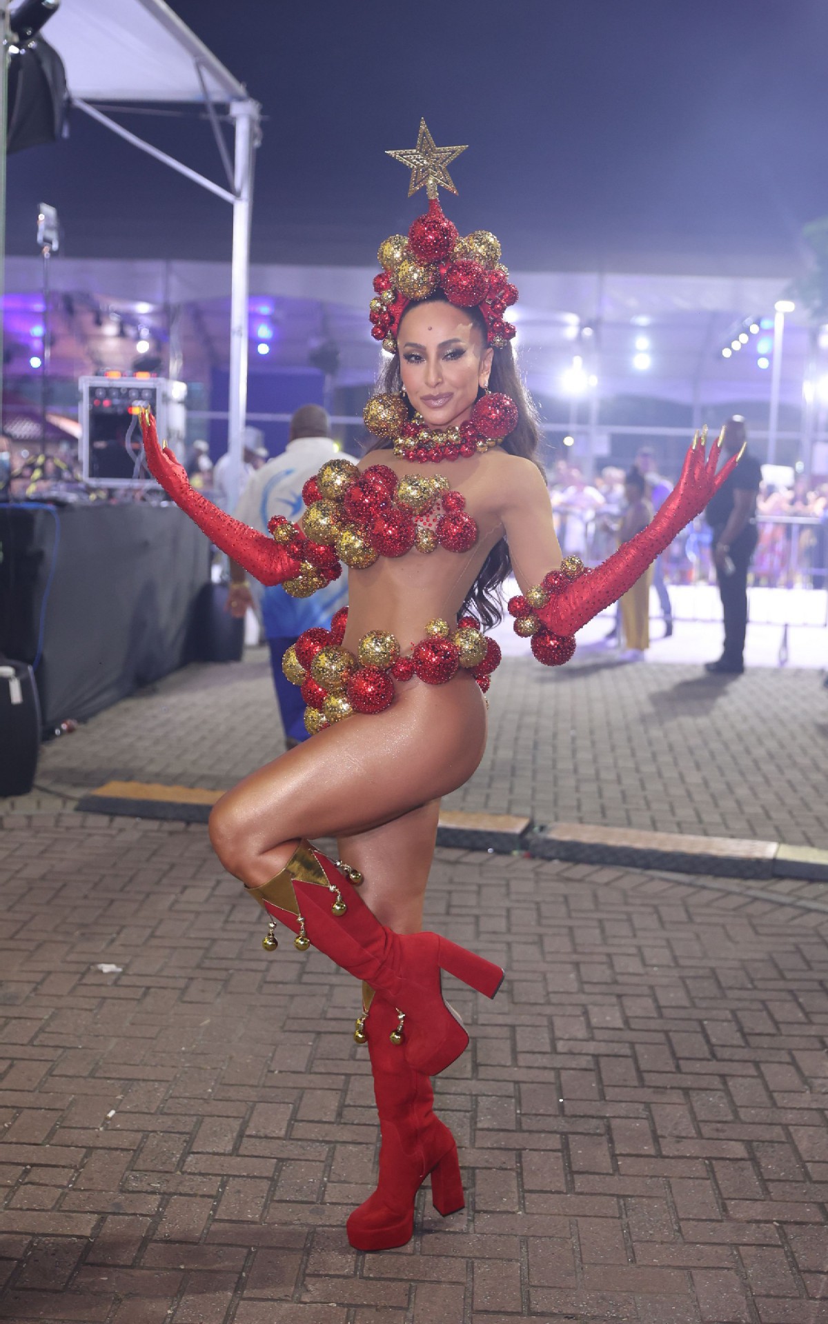 Sabrina Sato usa fantasia de árvore de Natal para evento na Cidade do Samba - Daniel Pinheiro/AgNews 