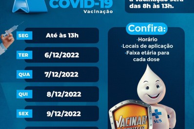 Vacina contra covid-19 segue sendo aplicada para toda população nesta semana