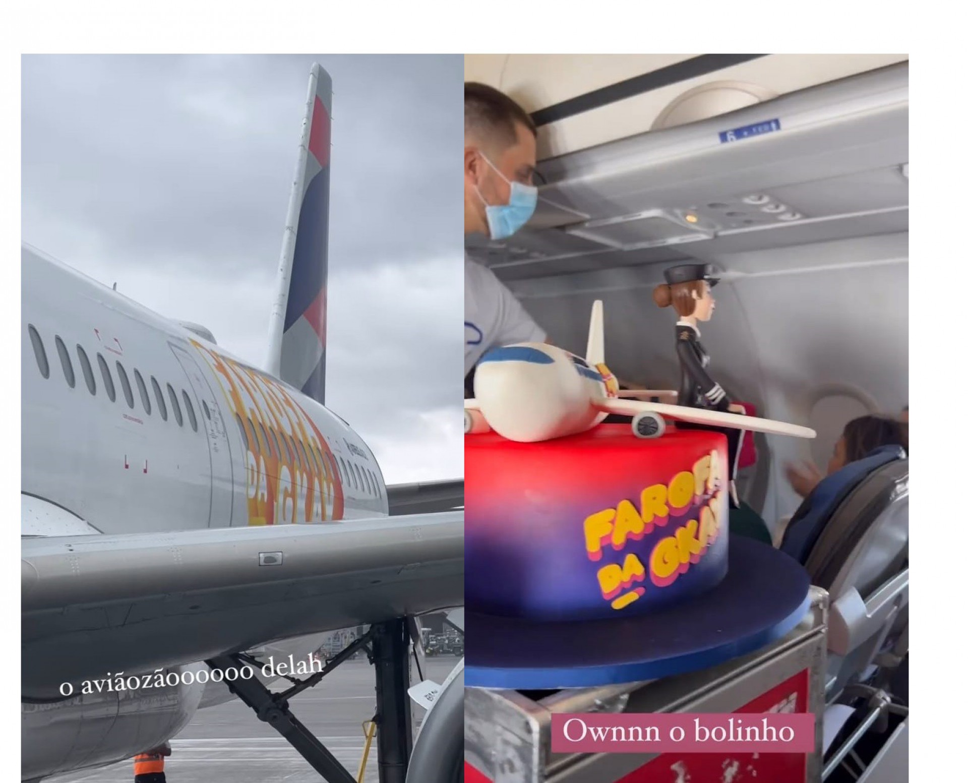 Avião fretado levou convidados para a 'Farofa da Gkay' - Reprodução/Instagram