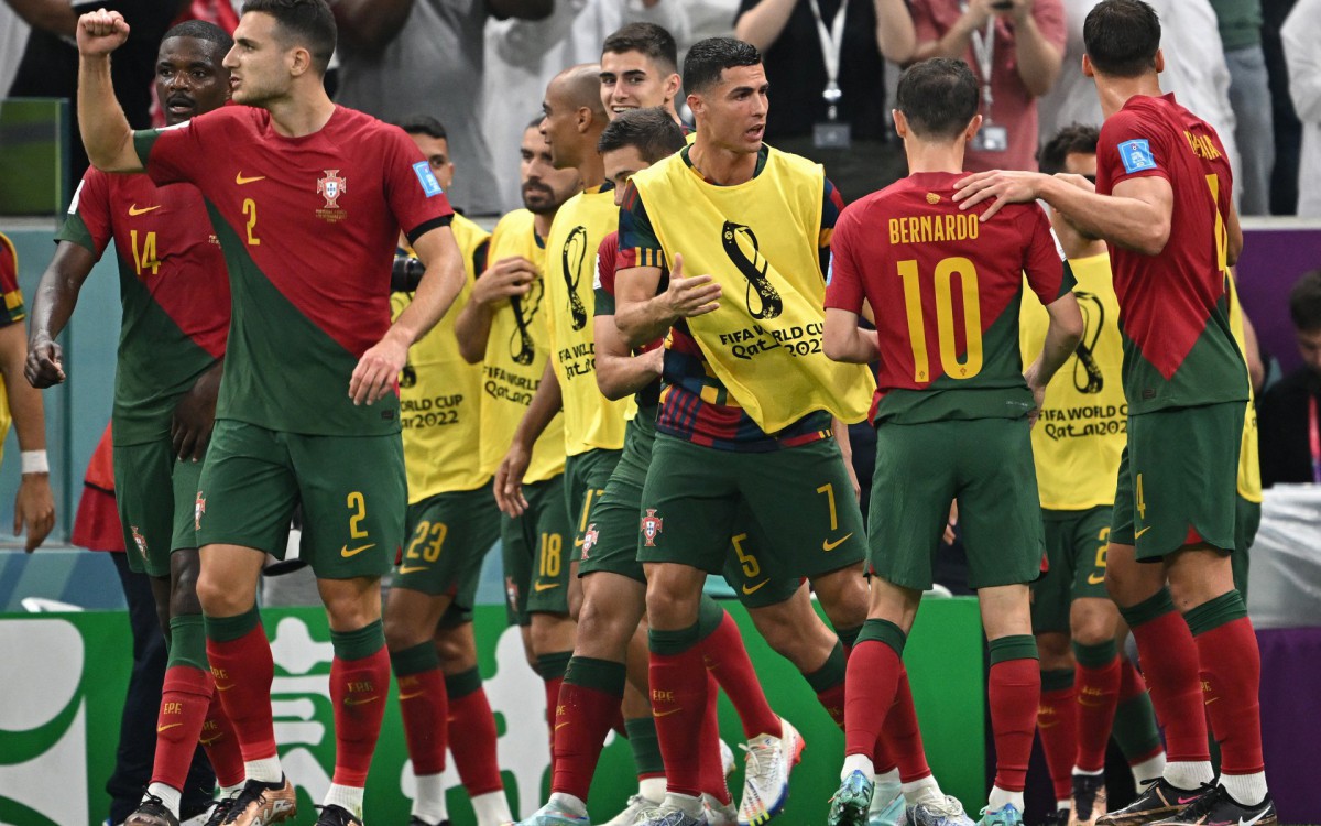 Portugal e Suíça fizeram duelo pelas oitavas de final da Copa do Mundo - AFP