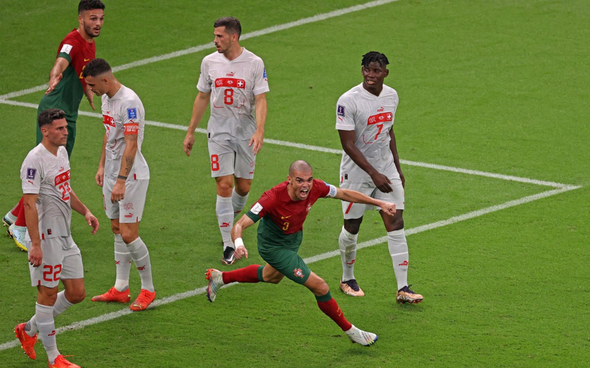 Portugal e Su&iacute;&ccedil;a fizeram duelo pelas oitavas de final da Copa do Mundo