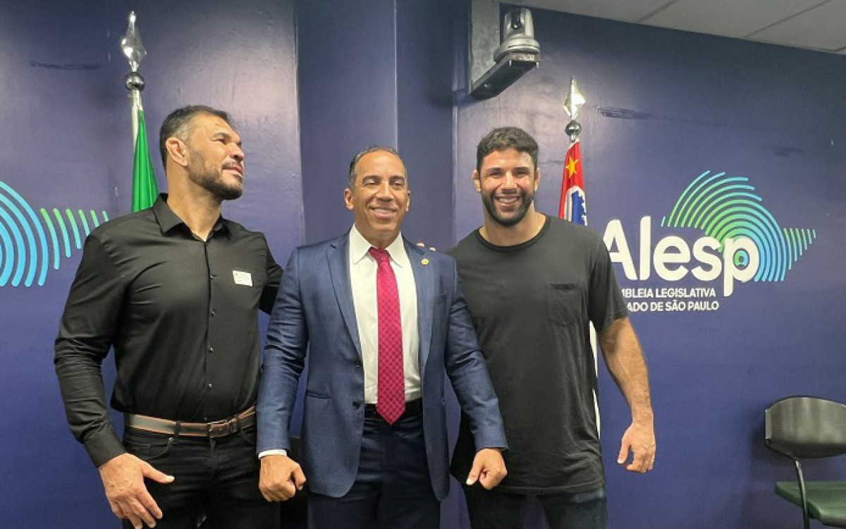 Minotauro, deputado Altair Moraes e Marcus Buchecha