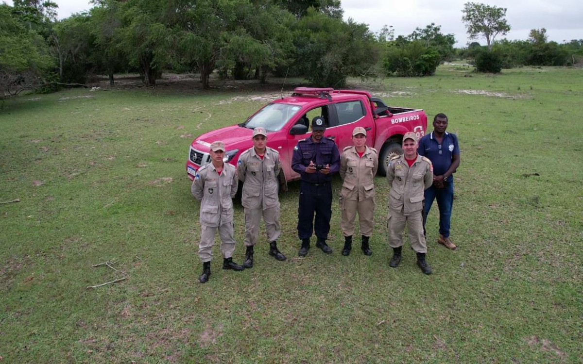 Guarda de Quissam&atilde; usa tecnologia de drone para auxiliar os Bombeiros nas buscas por v&iacute;timas em Carapebus