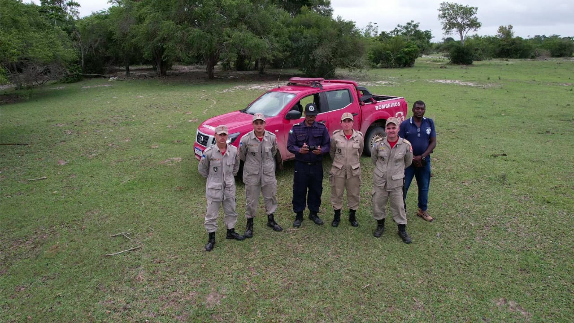 Guarda de Quissamã usa tecnologia de drone para auxiliar os Bombeiros nas buscas por vítimas em Carapebus - Divulgação