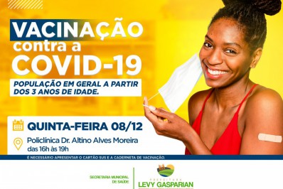 Vacinação contra a COVID-19 continua em Levy Gasparian