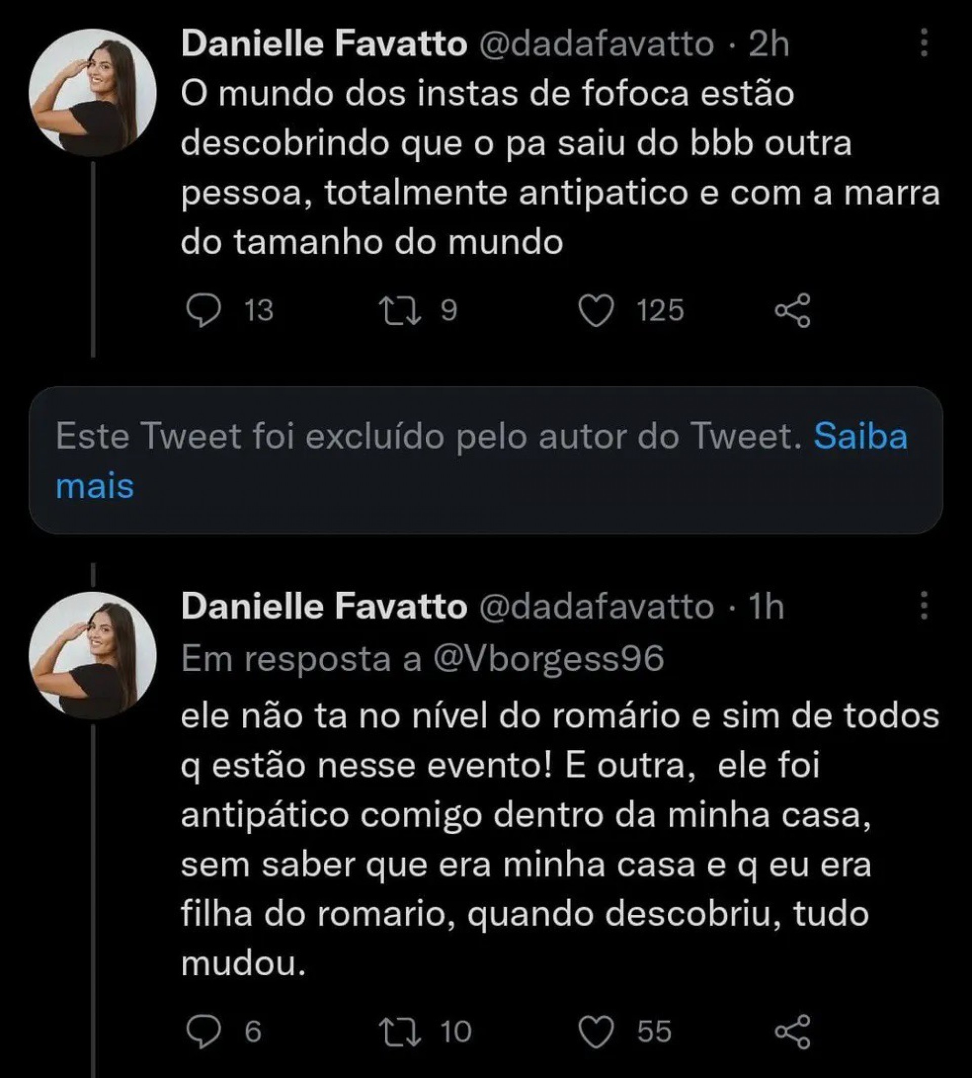 Dada Favatto fala sobre 'antipatia' do ex-BBB Paulo André - Reprodução Internet
