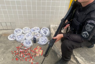 Traficante de drogas é preso na comunidade do Sebinho, em Mesquita