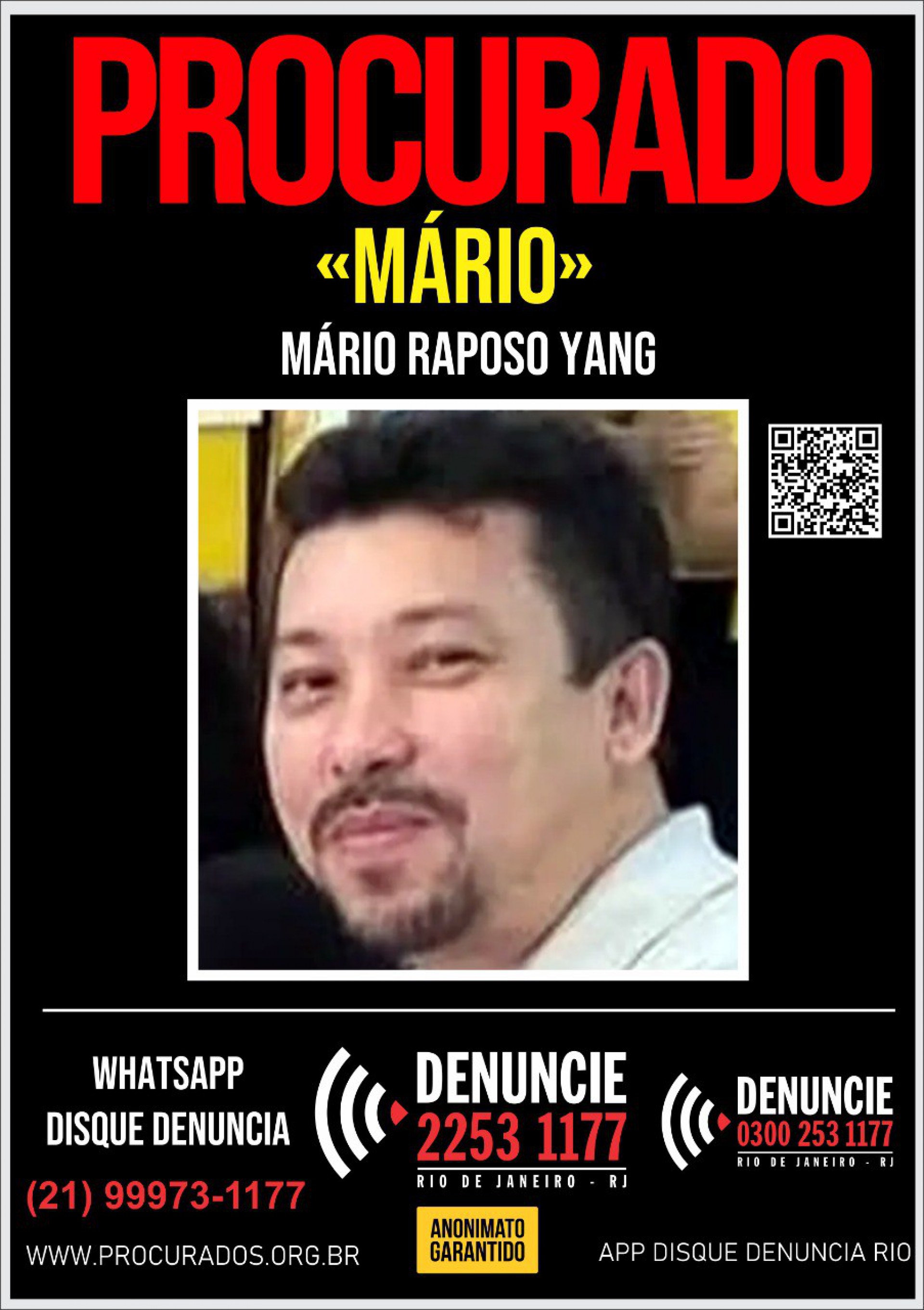 M&aacute;rio Raposo Yang, de 46 anos, foi visto deixando estacionamento de mercado onde corpo foi encontrado