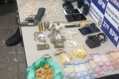 Trio é preso com drogas e arma em Resende