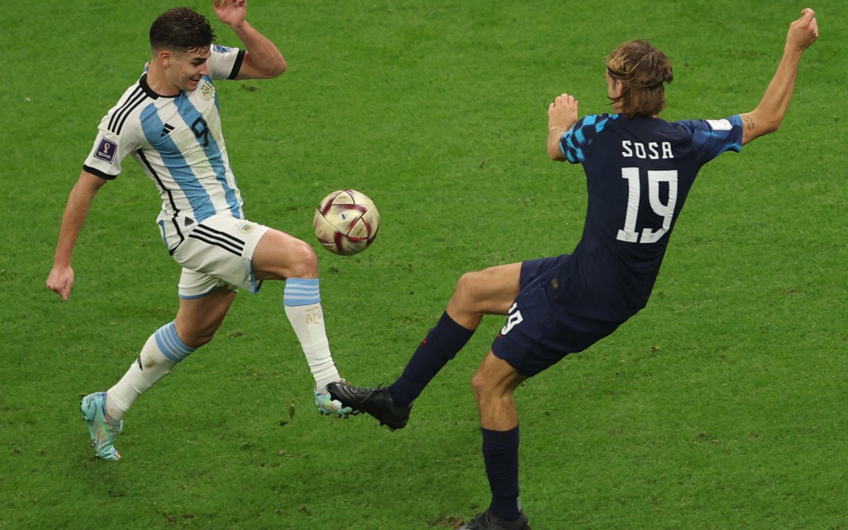 Argentina e Cro&aacute;cia se enfrentaram na semifinal da Copa do Mundo