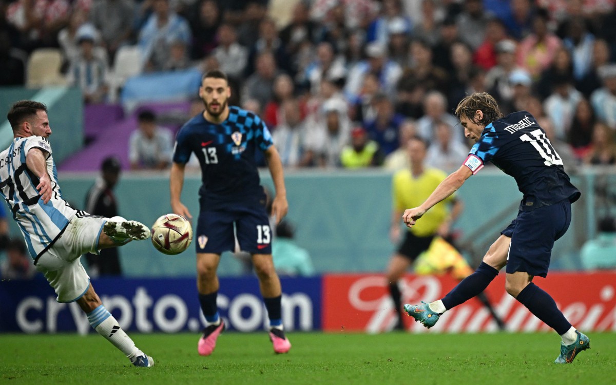 Argentina e Cro&aacute;cia se enfrentaram na semifinal da Copa do Mundo