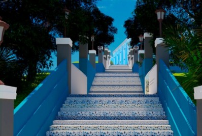 Escadaria do Hospital Nossa Senhora da Piedade começa a ser reformada