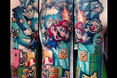 Paixão por games motiva fãs a tatuar seus heróis