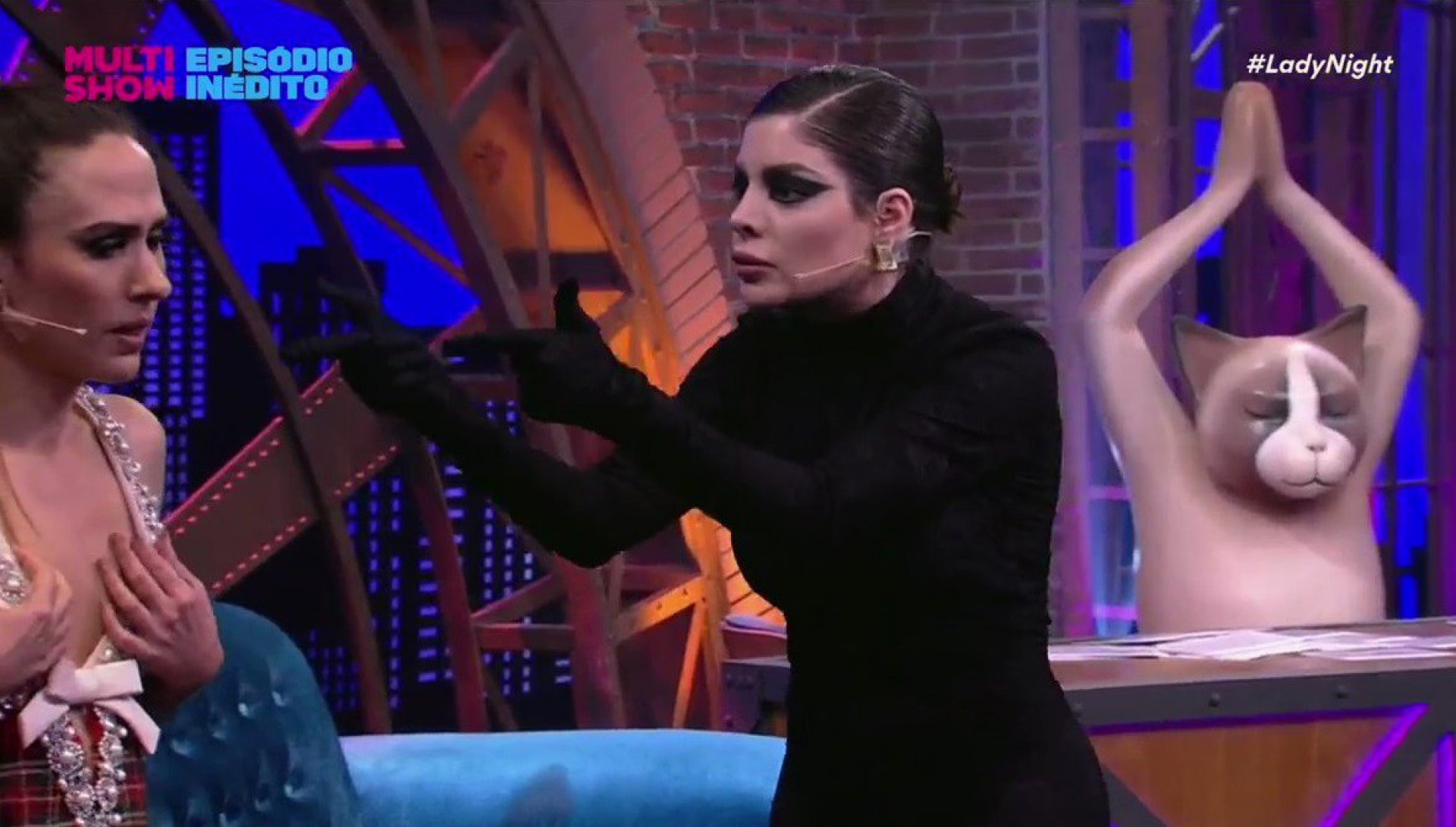 Gkay teria jogado sapato em Tatá Werneck durante gravação do 'Lady Night' - Reprodução/Multishow