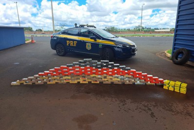 Homem transporta cocaína avaliada em mais de R$ 16 milhões e é preso pela PRF