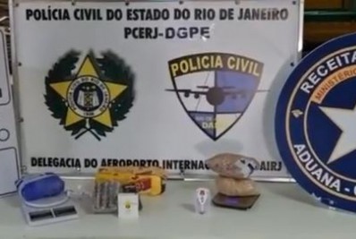Receita Federal e Polícia Civil apreendem R$ 225 mil em ecstasy no Aeroporto do Galeão