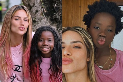 Filha de Giovanna Ewbank surge sem tranças e atriz se derrete: 'Mostrando seu poder'