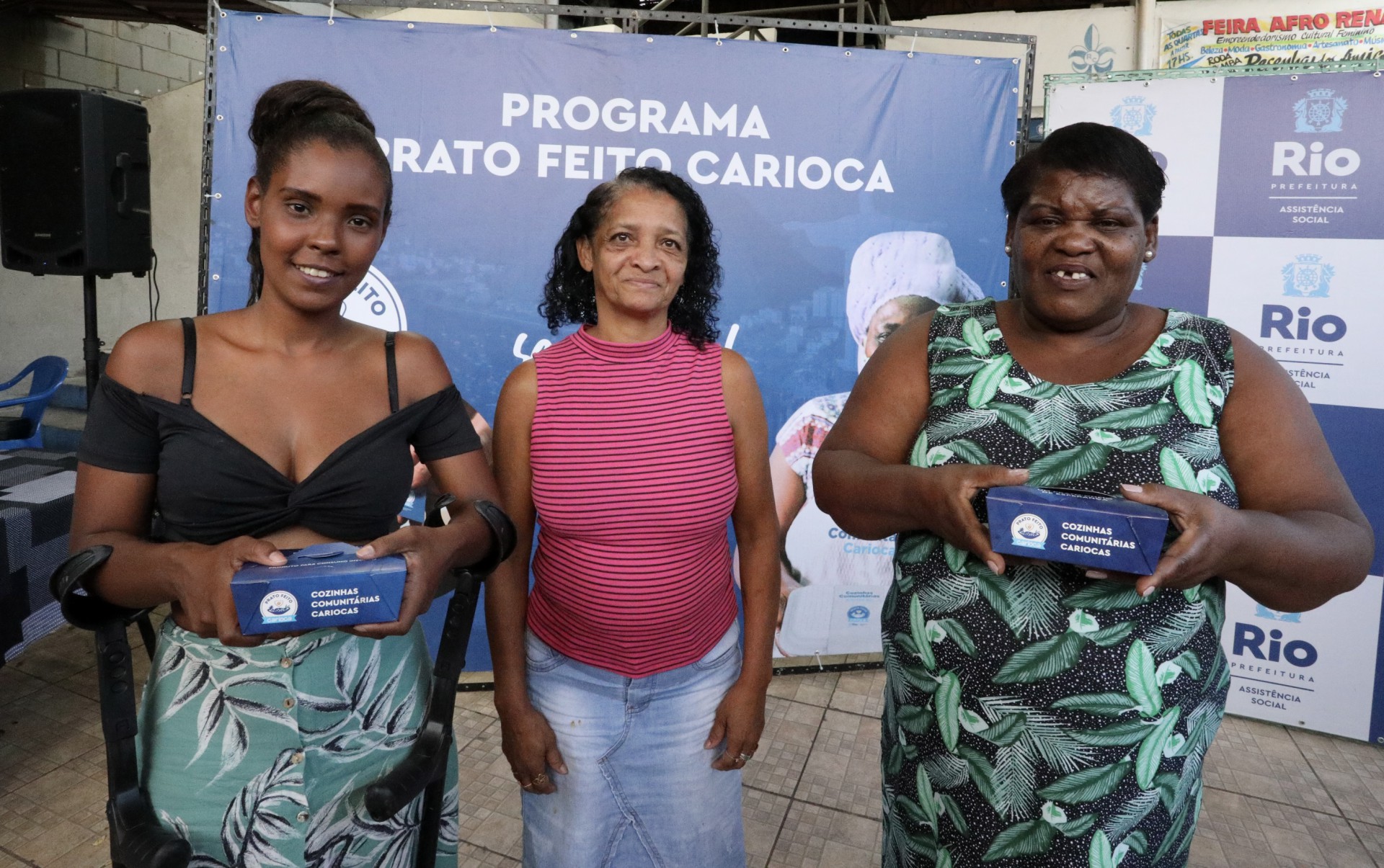 Na foto, Ana Carolina Cunha, Janete Evaristo e Rosana Cristina - Beth Santos / Prefeitura do Rio