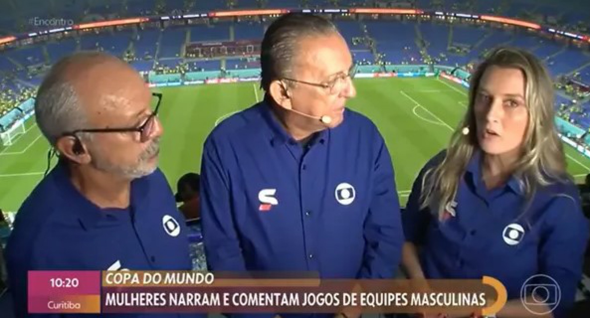 Ana Thaís é a 1ª mulher a comentar jogos do Brasil na Copa - Reprodução/TV Globo