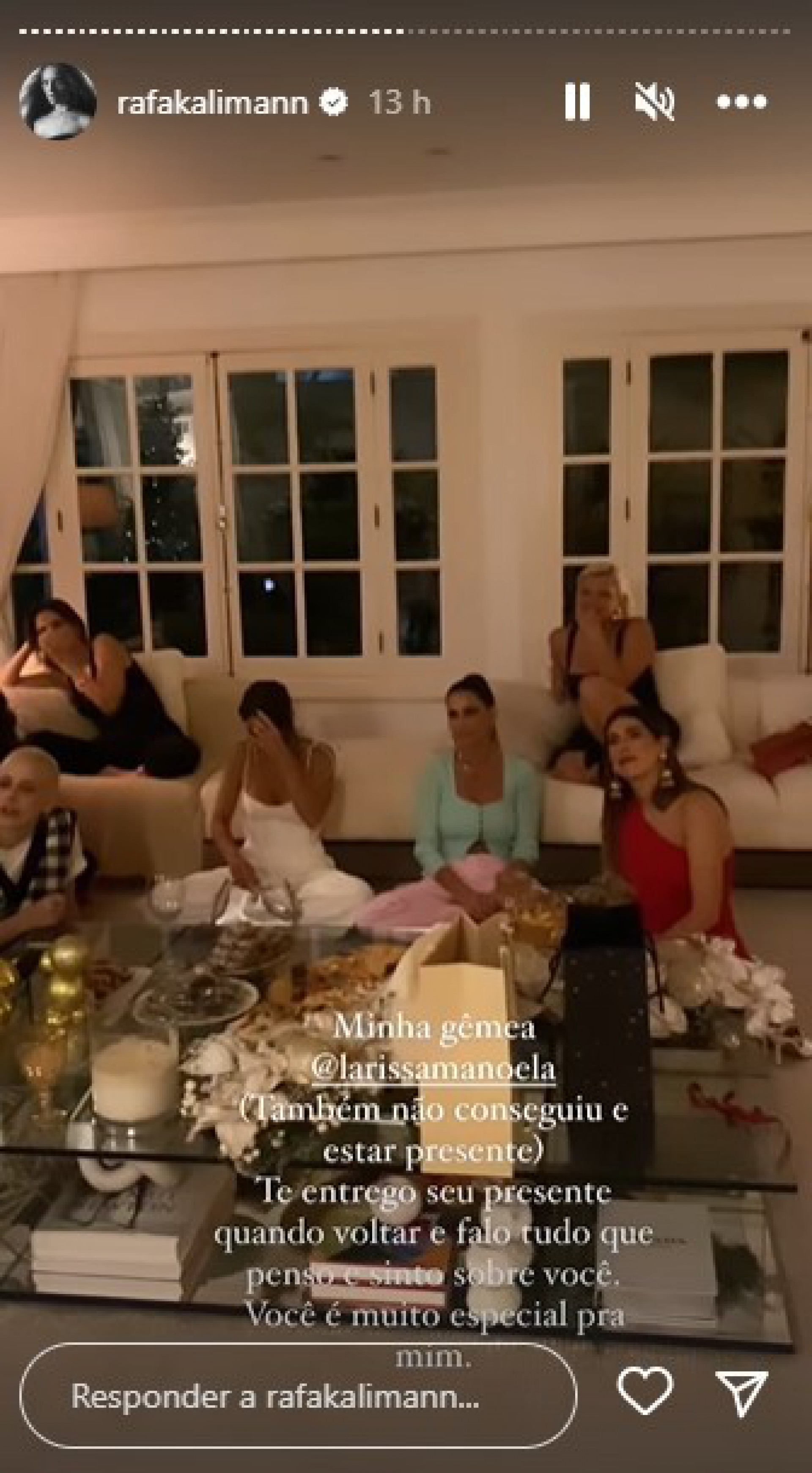 Rafa Kalimann recebe time de famosas para amigo oculto - Reprodução Internet