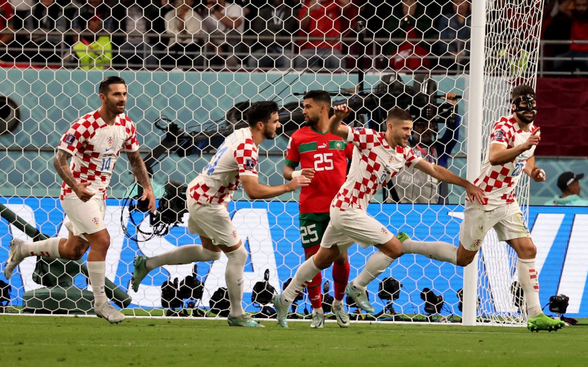 Croácia e Marrocos fizeram jogo animado na disputa de terceiro lugar - AFP