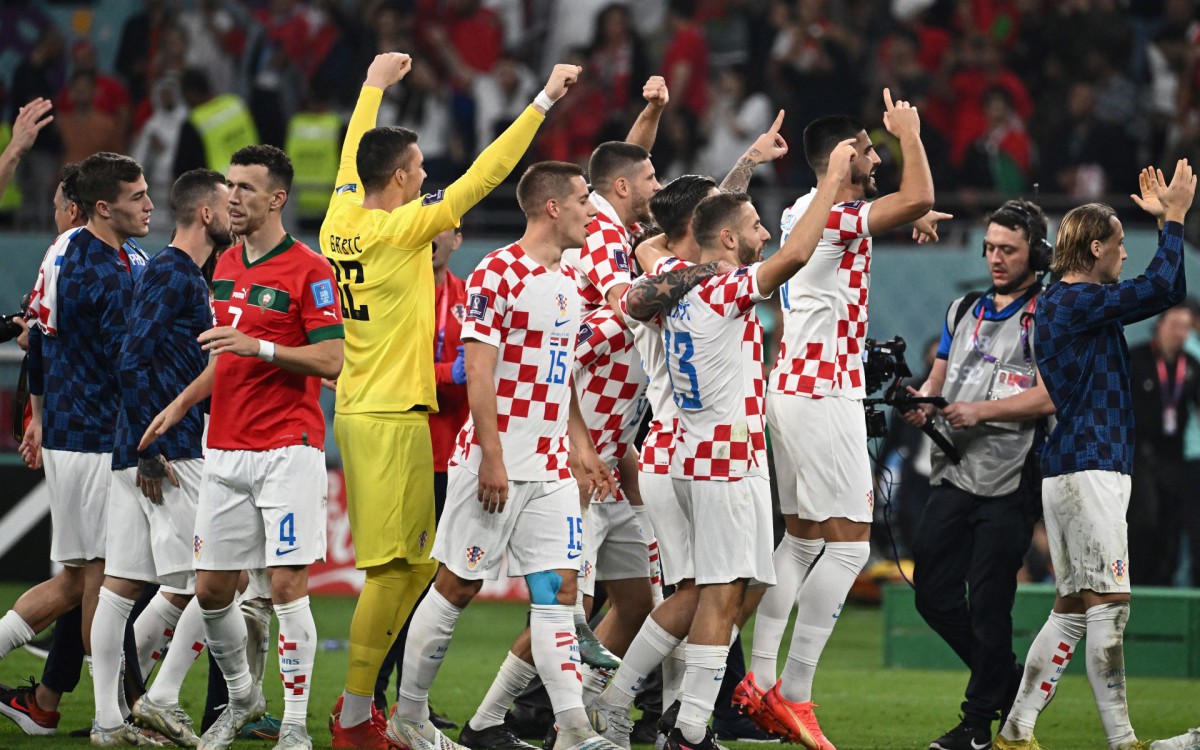 Croácia e Marrocos fizeram jogo animado na disputa de terceiro lugar - AFP