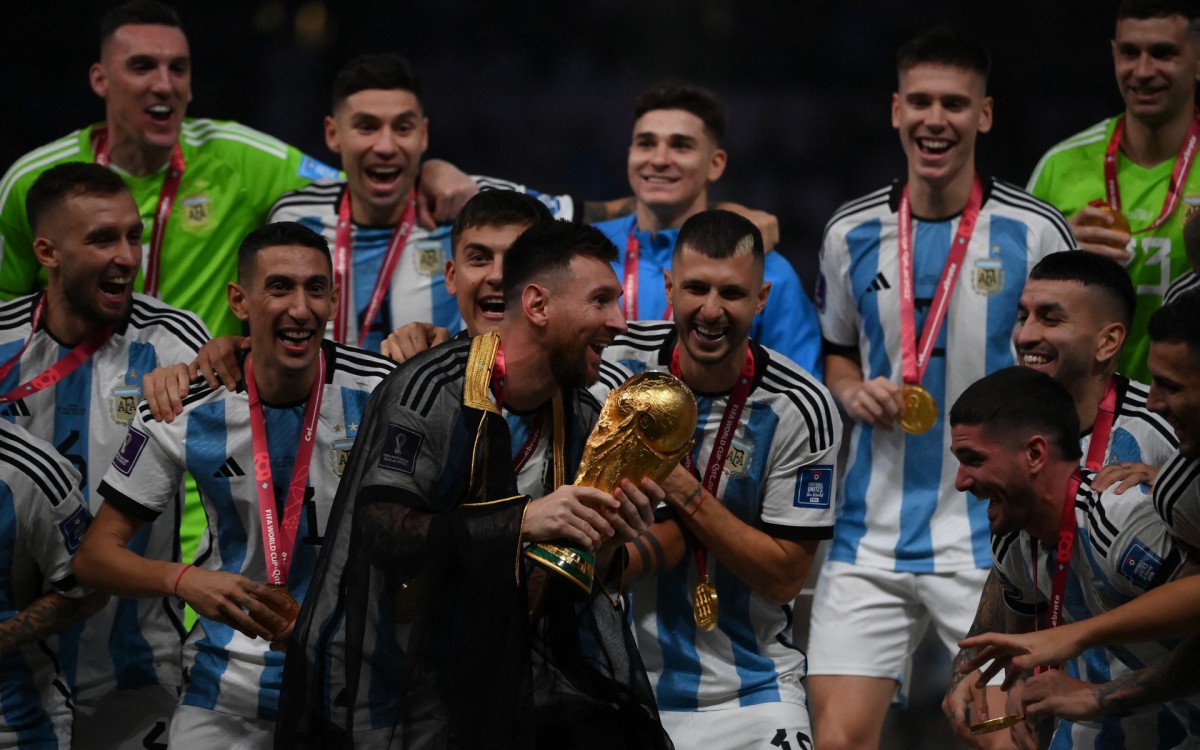 Veja fotos da comemoração dos jogadores da Argentina após o tri da