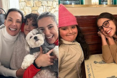 Carolina Ferraz exibe fotos de viagem com filhas aos Alpes Franceses