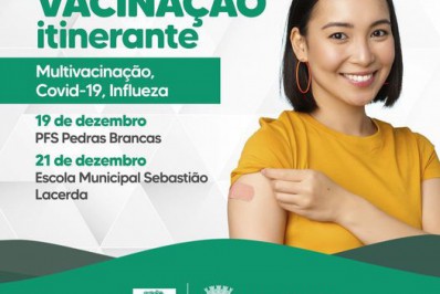 Semana começa com vacinação itinerante contra a COVID-19 e Influenza
