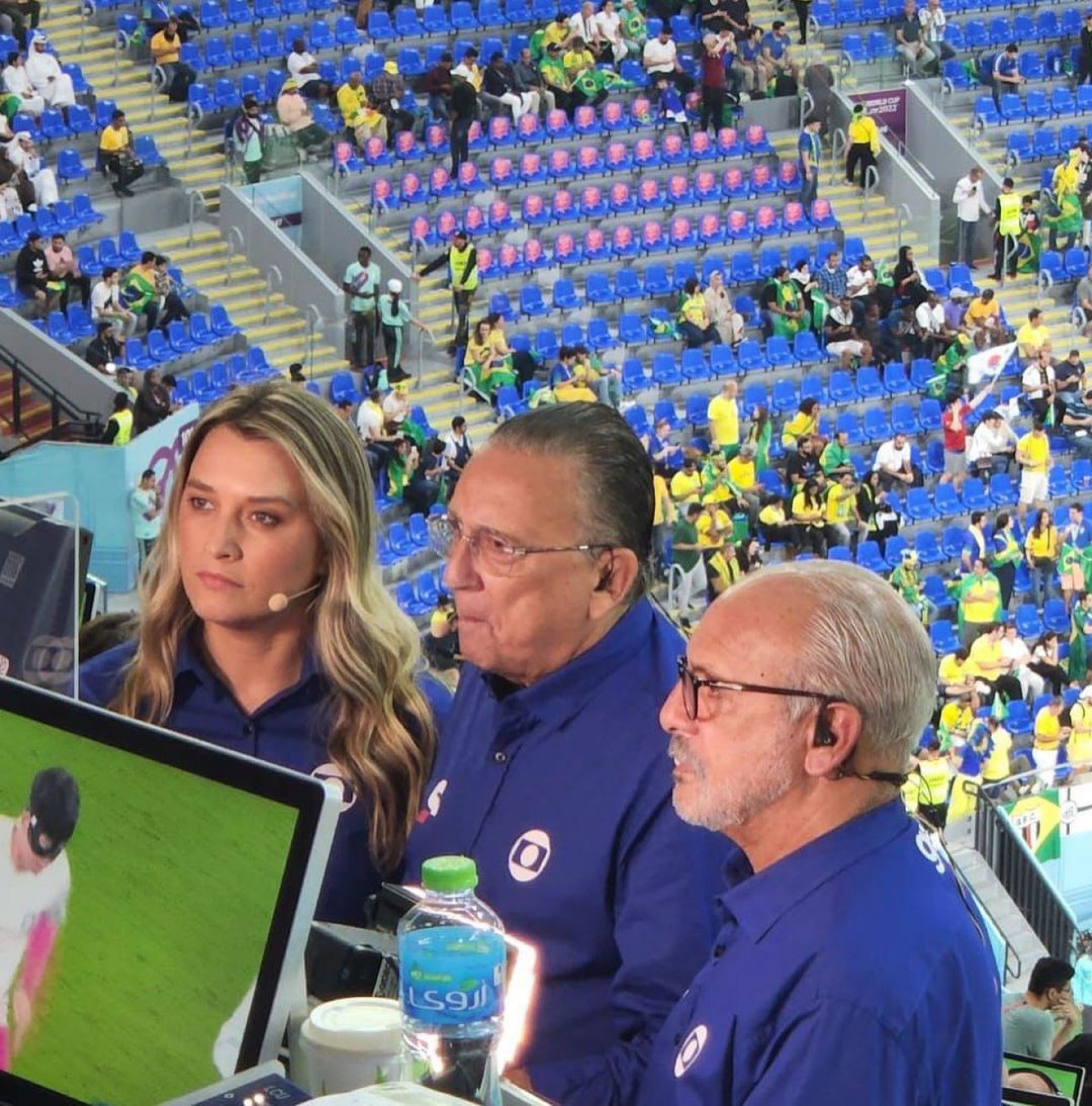 Galvão Bueno homenageia equipe da TV Globo presente na Copa do Catar - Reprodução Internet