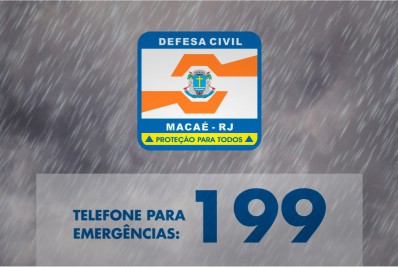 Alerta Defesa Civil: chuvas fortes em Macaé
