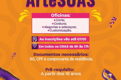 Mesquita: projeto ArteSUAS está com inscrições abertas para oficinas de artesanato