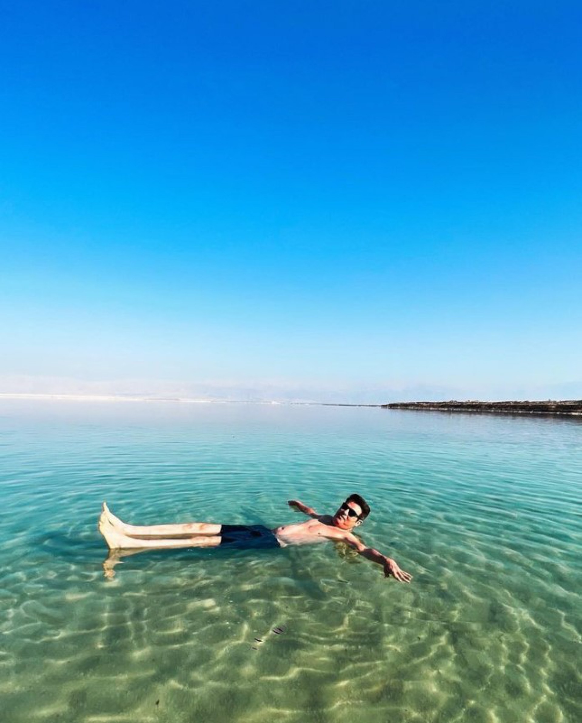 Celso Portiolli no Rio Morto, em Israel - Reprodução/Instagram